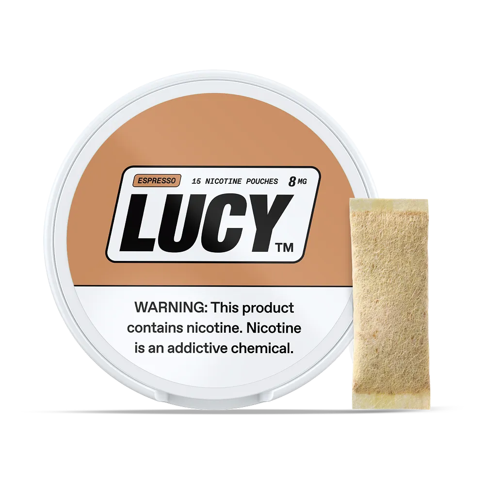 lucy tobacco pouches LUCY, Heat Available in California Lucy Pouches 8mg / Espresso